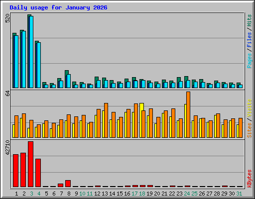 Daily usage for January 2026