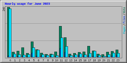 Hourly usage for June 2023