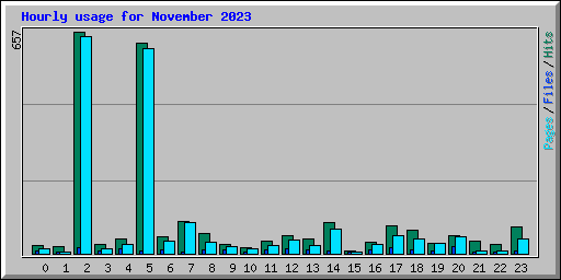 Hourly usage for November 2023