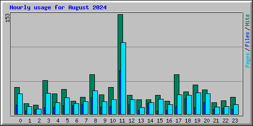 Hourly usage for August 2024