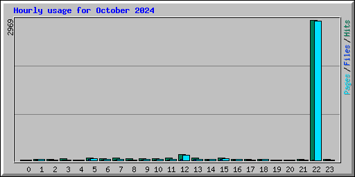 Hourly usage for October 2024