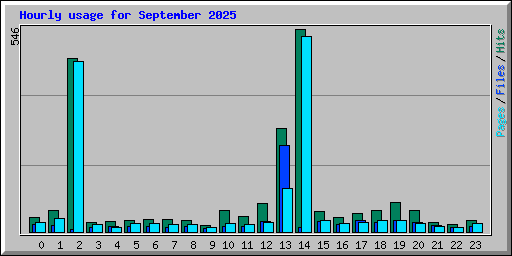 Hourly usage for September 2025